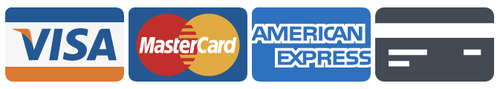 Visa, Mastercard, American Express and other cards accepted via Stripe